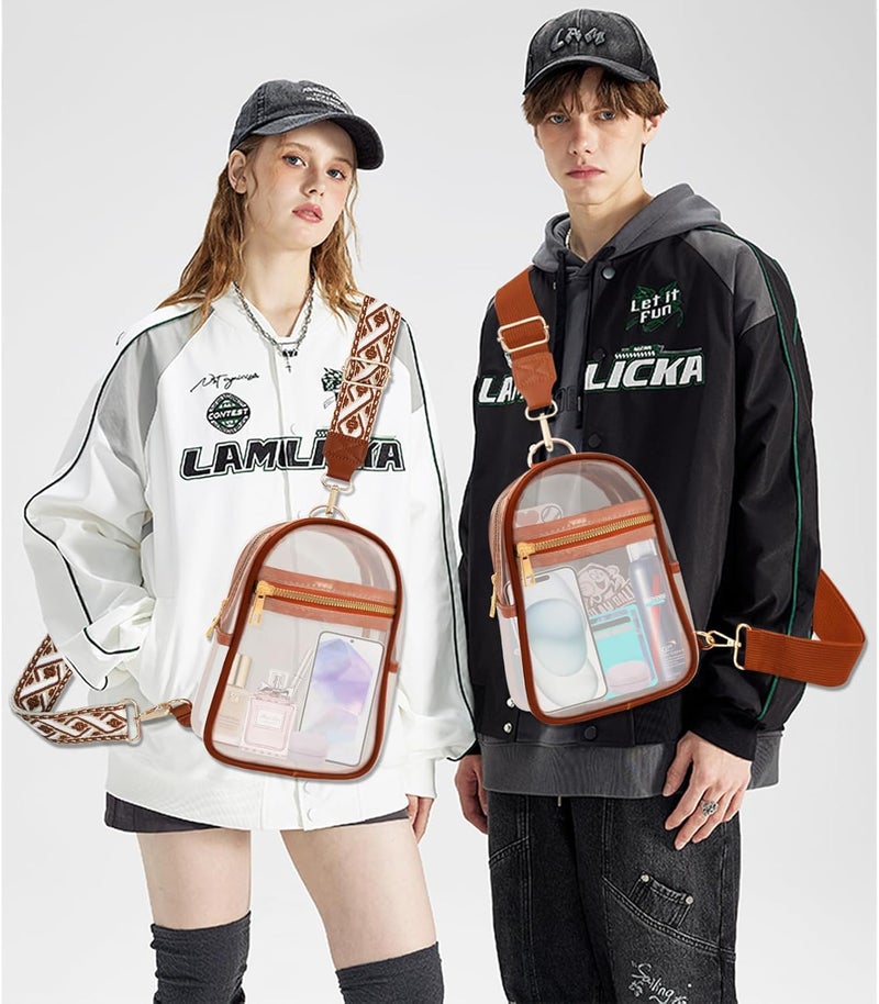 MOVOYEE Clear Bag for Stadium Events Approved Concert Travel Outdoors See Through Sports Fan Handbags&Purses - Image 3